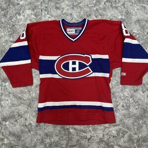 CCM Montreal Canadiens Jersey #8 Mike Komisarek Size Small Red Blue White